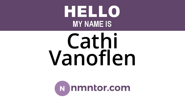 Cathi Vanoflen