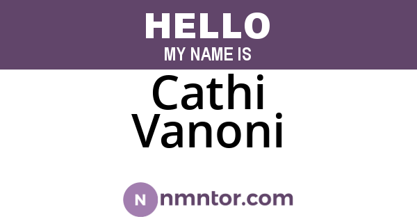 Cathi Vanoni