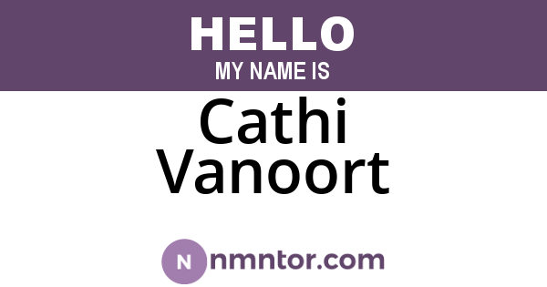 Cathi Vanoort