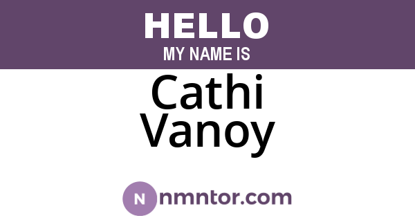 Cathi Vanoy