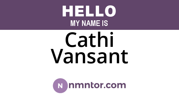 Cathi Vansant