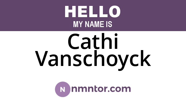 Cathi Vanschoyck
