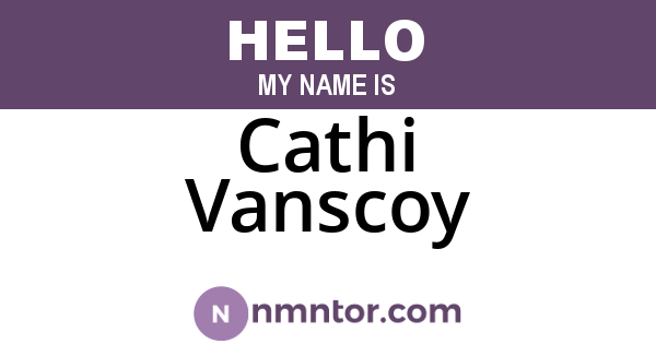 Cathi Vanscoy