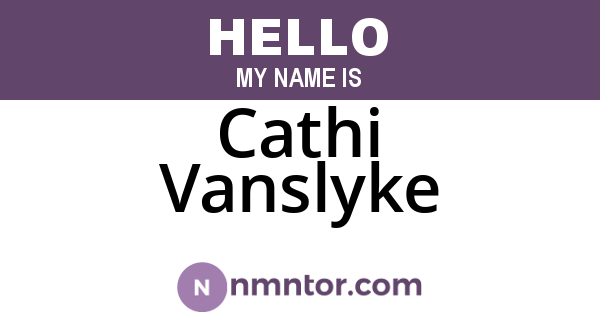 Cathi Vanslyke