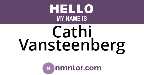 Cathi Vansteenberg