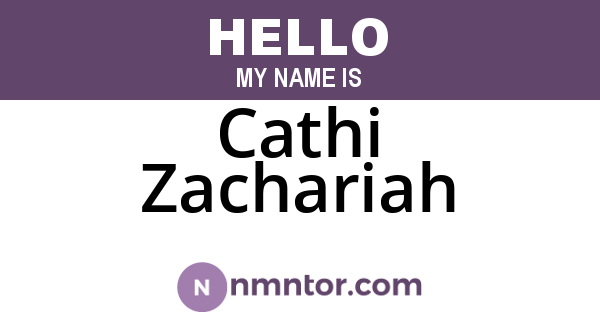 Cathi Zachariah
