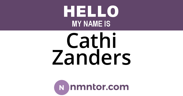 Cathi Zanders