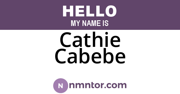 Cathie Cabebe