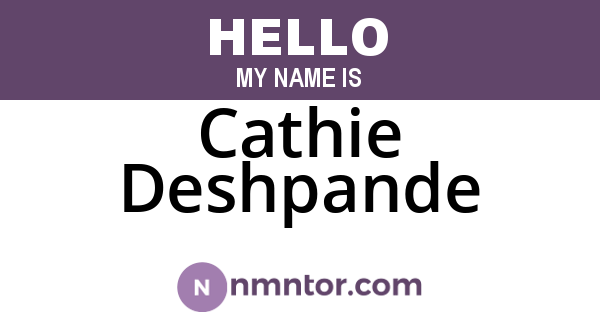 Cathie Deshpande