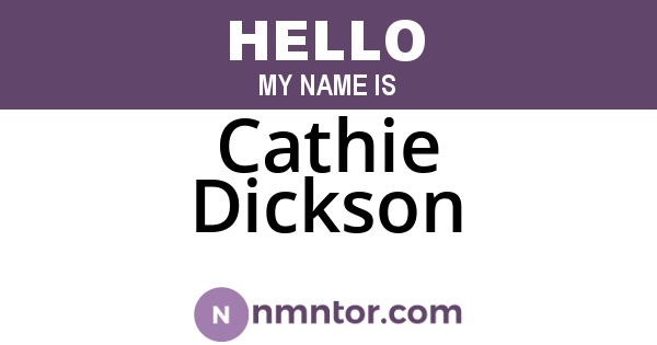 Cathie Dickson