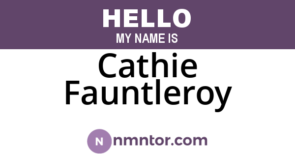 Cathie Fauntleroy