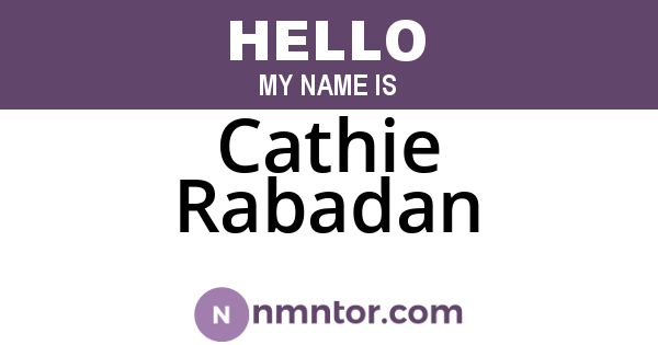Cathie Rabadan