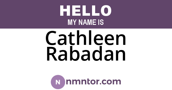 Cathleen Rabadan
