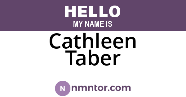 Cathleen Taber