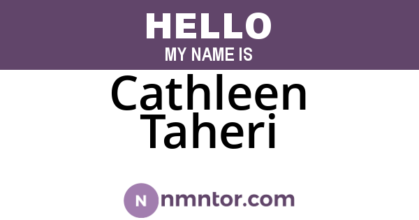 Cathleen Taheri