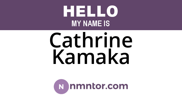 Cathrine Kamaka