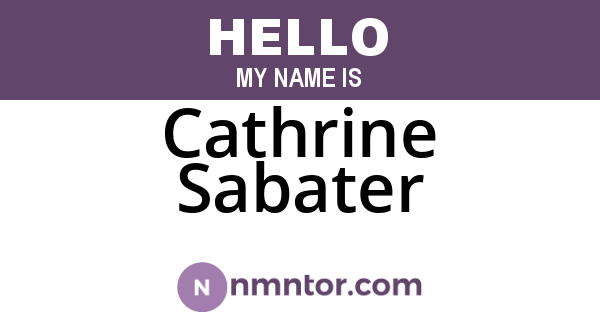 Cathrine Sabater