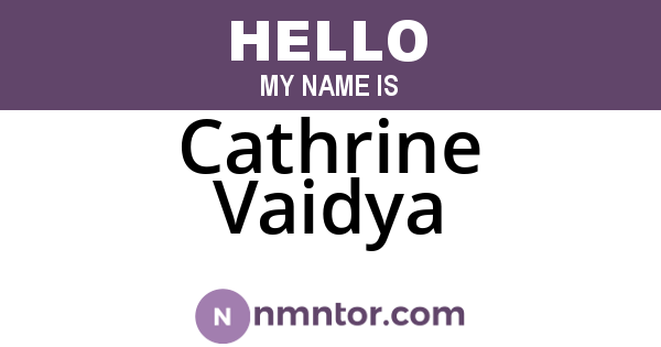 Cathrine Vaidya