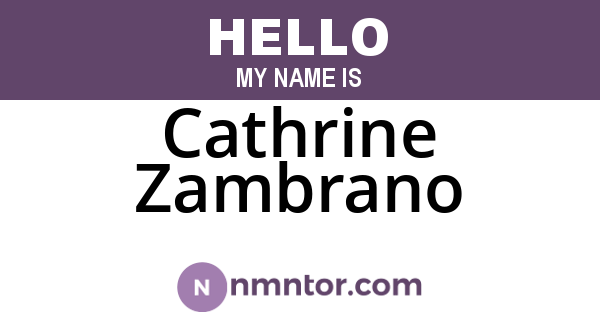 Cathrine Zambrano