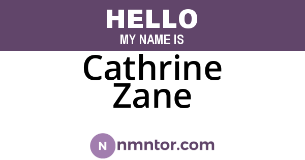 Cathrine Zane