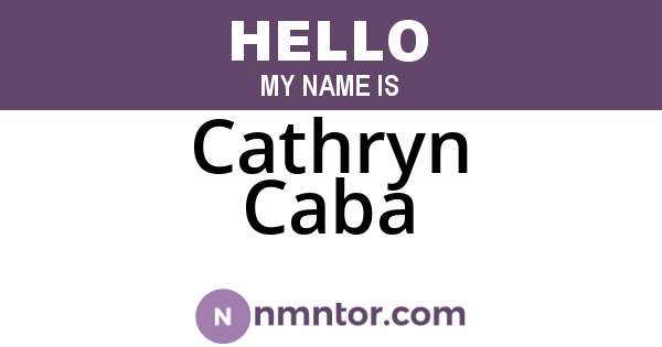 Cathryn Caba