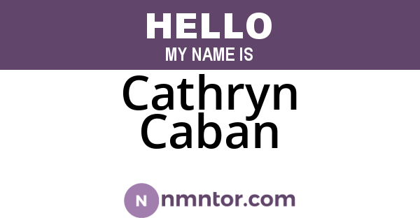 Cathryn Caban