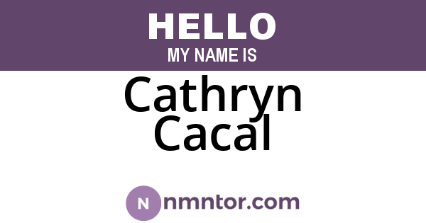 Cathryn Cacal