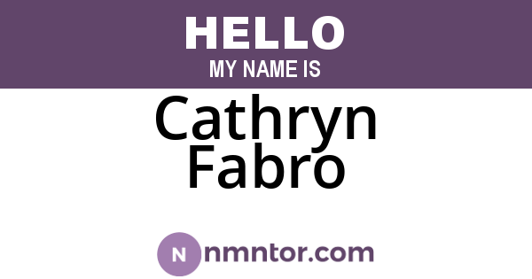 Cathryn Fabro