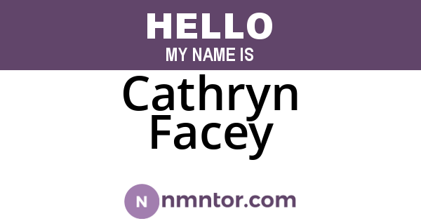 Cathryn Facey