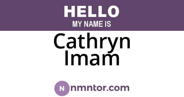 Cathryn Imam