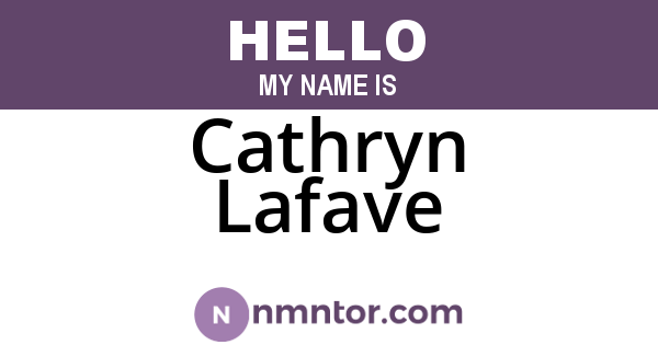Cathryn Lafave