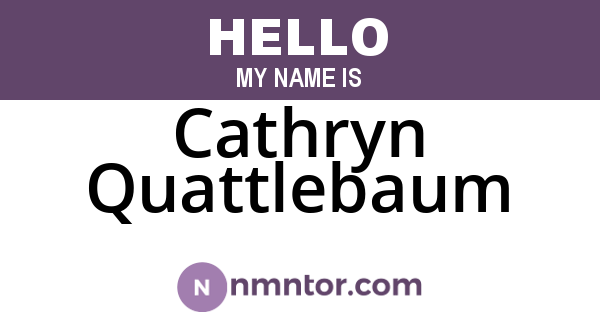 Cathryn Quattlebaum
