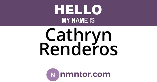 Cathryn Renderos