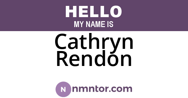 Cathryn Rendon