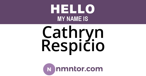 Cathryn Respicio
