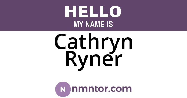 Cathryn Ryner