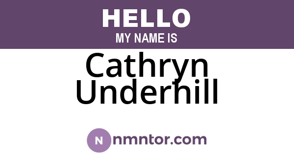 Cathryn Underhill