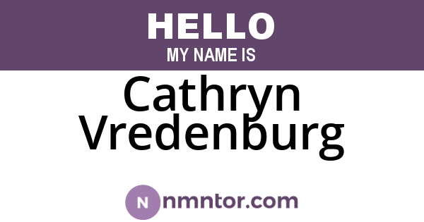 Cathryn Vredenburg