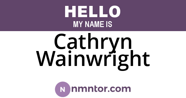 Cathryn Wainwright