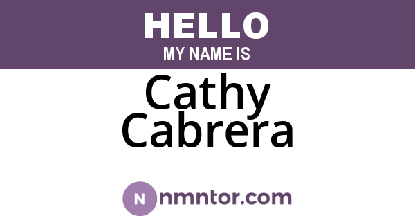 Cathy Cabrera