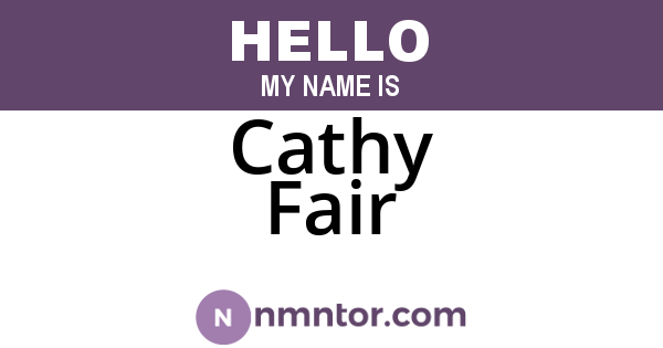 Cathy Fair