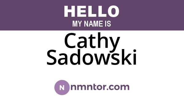 Cathy Sadowski