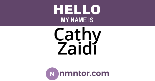 Cathy Zaidi