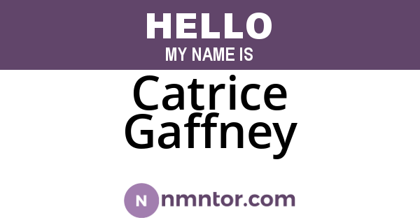 Catrice Gaffney