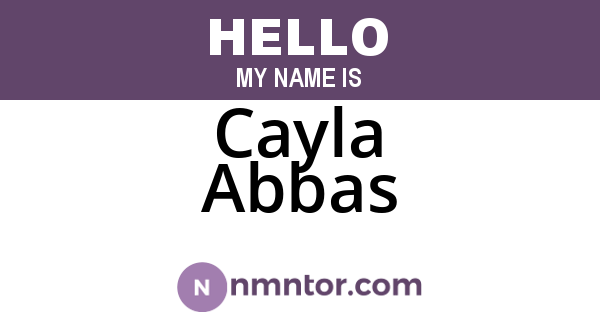 Cayla Abbas