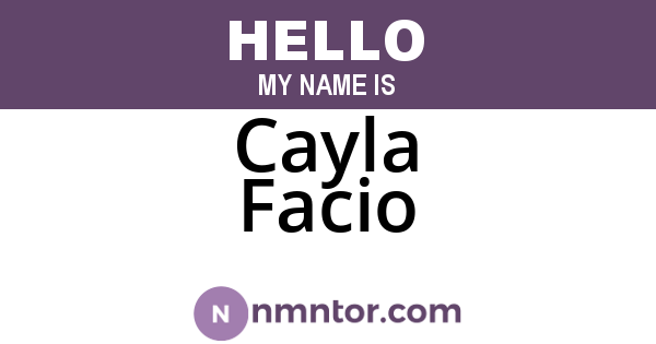 Cayla Facio