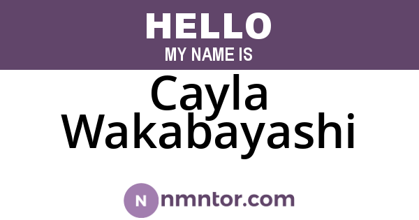 Cayla Wakabayashi