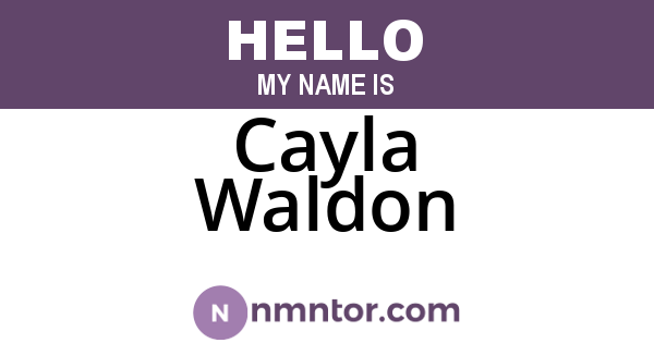 Cayla Waldon