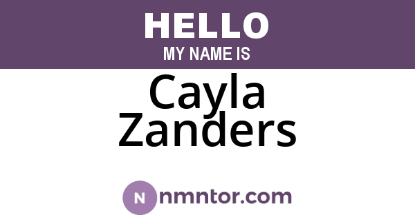 Cayla Zanders