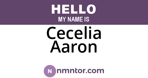Cecelia Aaron